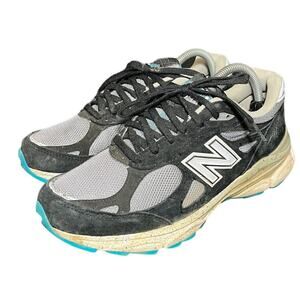 NEW BALANCE 990v3 990 M990OB3 USA BLACK CEMENT GREY TEAL 8.5‎ D Men's